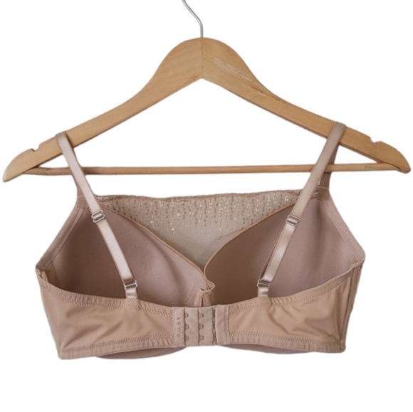 Soma Bridget Bra Sheer Camisole Lightly Padded Tan Beige Sz 34DD - Picture 2 of 15